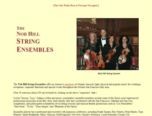 Tablet Screenshot of nobhillensembles.com